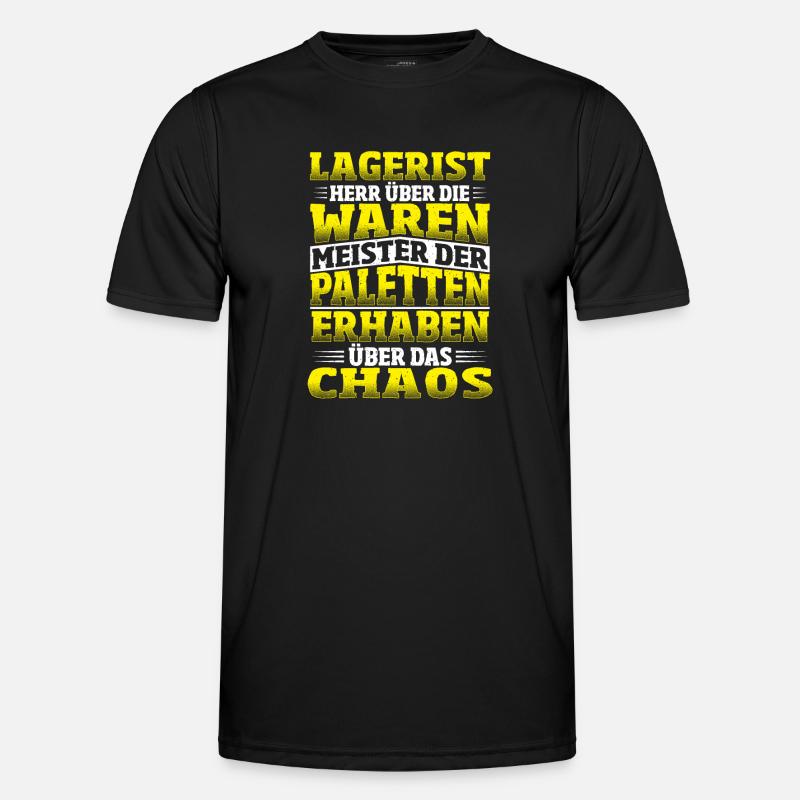 Lustiger Staplerfahrer Gabelstapler Beruf Sprüche - Männer Funktions-T-Shirt - Schwarz