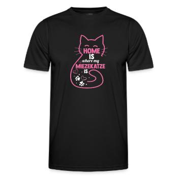 Katze Miezekatze Katzenliebhaber Katzenbesitzer Ka - Männer Funktions-T-Shirt - Schwarz - Vorne - AI Model Male 178 dark (178cm)