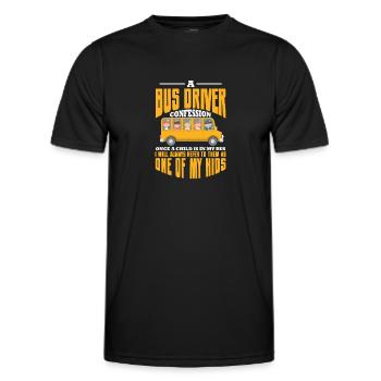 Chauffeur de bus Chauffeur de bus Bus Schuhlbus cadeau - T-shirt sport Homme - noir - Devant - AI Model Male 178 dark (178cm)