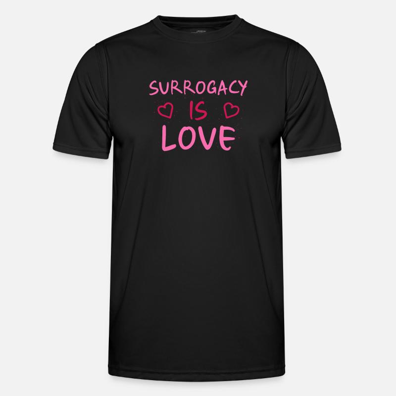 Surrogacy Is Love - Leihmutter - Männer Funktions-T-Shirt - Schwarz