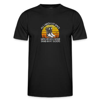 Cow-boy - T-shirt sport Homme - noir - Devant - AI Model Male 178 dark (178cm)