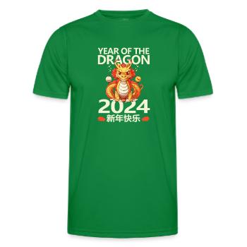 Year Of The Dragon Happy Chinese New Year 2024 - Men's Functional T-Shirt - kelly green - Front - AI Model Male 178 dark (178cm)
