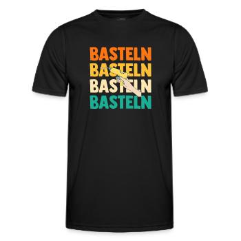 Bastler Bastelunterricht Basteln - Männer Funktions-T-Shirt - Schwarz - Vorne - AI Model Male 178 dark (178cm)