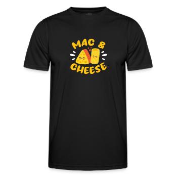 Cheese Cheesecake Food Gift - Men's Functional T-Shirt - black - Front - AI Model Male 178 dark (178cm)