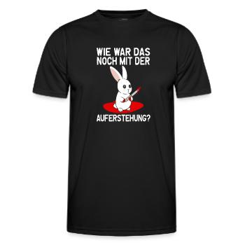 Sarkasmus Mörder Osterhase Auferstehung Halloween - Männer Funktions-T-Shirt - Schwarz - Vorne - AI Model Male 178 dark (178cm)