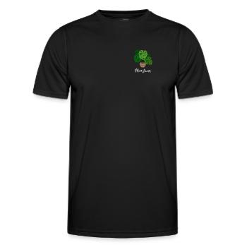 Monstera Flora Houseplant Gardener - Men's Functional T-Shirt - black - Front - AI Model Male 178 dark (178cm)