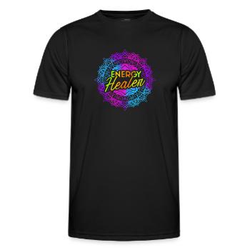 Chakra Holistic Healing Hands Energy Healer Reiki - Men's Functional T-Shirt - black - Front - AI Model Male 178 dark (178cm)