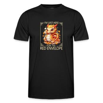 Année du Dragon Joyeux Nouvel An Chinois 2024 - T-shirt sport Homme - noir - Devant - AI Model Male 178 dark (178cm)