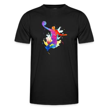 Basketball Player Basketball Basketball Basketball - Men's Functional T-Shirt - black - Front - AI Model Male 178 dark (178cm)