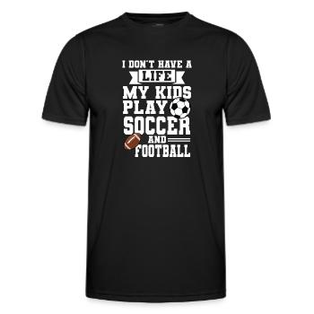 baller fussball baller Geschenk - Männer Funktions-T-Shirt - Schwarz - Vorne - AI Model Male 178 dark (178cm)