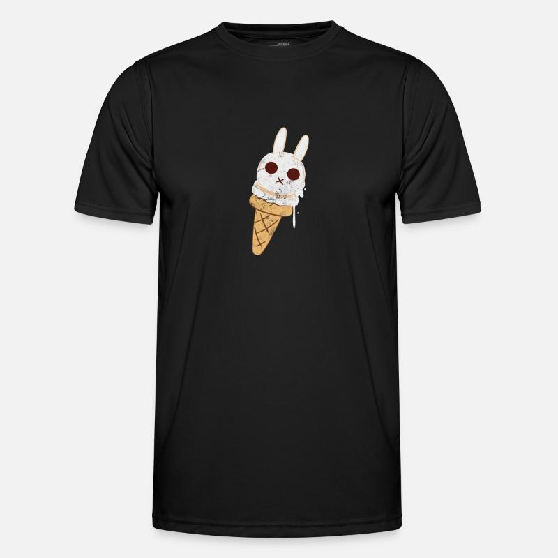 Eiscreme - Männer Funktions-T-Shirt - Schwarz