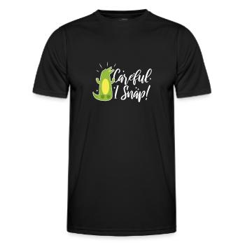 Careful i snap alligator - Men's Functional T-Shirt - black - Front - AI Model Male 178 dark (178cm)