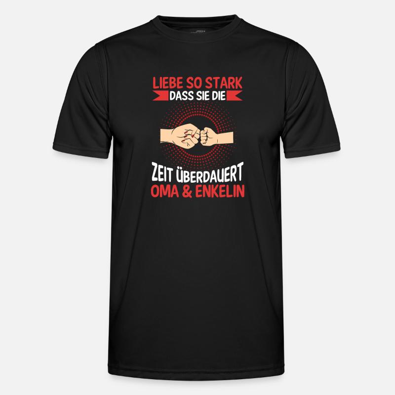 Oma Großmutter und Enkelin - Männer Funktions-T-Shirt - Schwarz