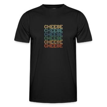 Cheese - Men's Functional T-Shirt - black - Front - AI Model Male 178 dark (178cm)