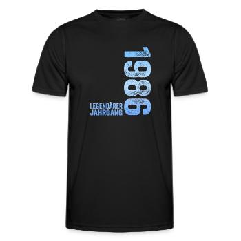 38. Geburtstag Legendärer Jahrgang 1986 38 Jahre - Männer Funktions-T-Shirt - Schwarz - Vorne - AI Model Male 178 dark (178cm)
