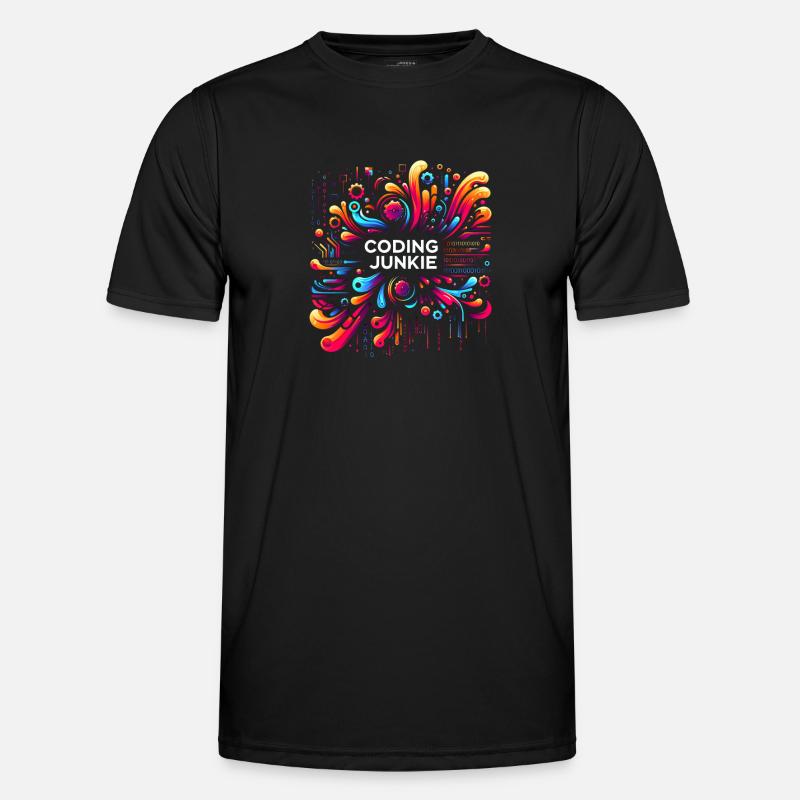 Coding Junkie 12 Männer Funktions-T-Shirt