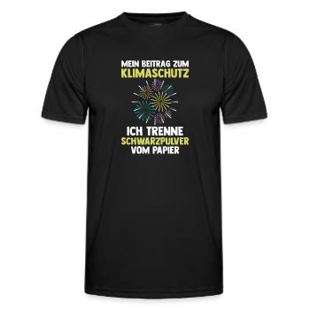 Neujahr Feuerwerk Silvester - Männer Funktions-T-Shirt - Schwarz - Vorne - AI Model Male 178 dark (178cm)