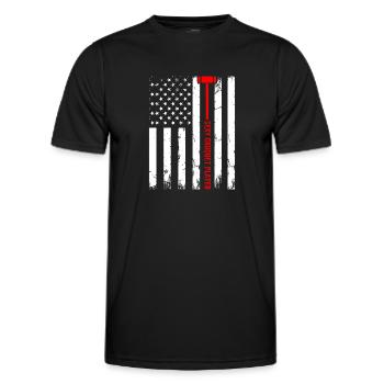 Croquet Game Croquet US Flag Sexy Croquet Player - Männer Funktions-T-Shirt - Schwarz - Vorne - AI Model Male 178 dark (178cm)