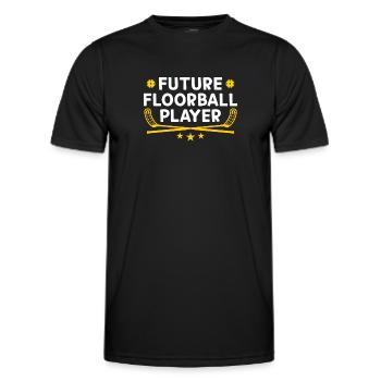 Future Floorball Player - Floorball Baby Floorball - Männer Funktions-T-Shirt - Schwarz - Vorne - AI Model Male 178 dark (178cm)