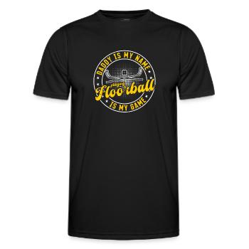 Floorball Daddy Floorball Player Daddy Floorball - Männer Funktions-T-Shirt - Schwarz - Vorne - AI Model Male 178 dark (178cm)