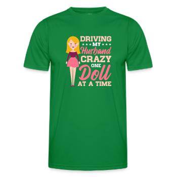 Sammlerpuppe Porzellanpuppe Antike - Männer Funktions-T-Shirt - Kelly Green - Vorne - AI Model Male 178 dark (178cm)