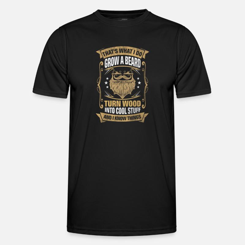 Wood Into Cool Things Boat Builder Men's Functional T-Shirt