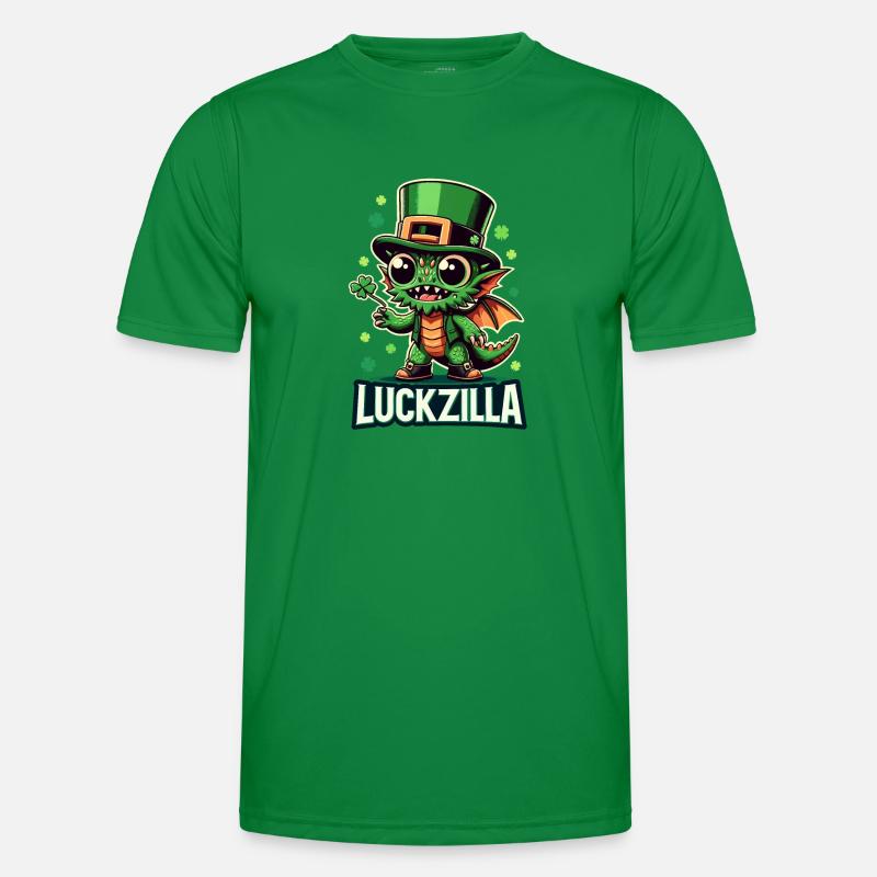 Luckzilla Dragon de la Saint-Paddy T-shirt sport Homme