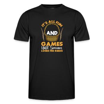 Basket Weaving Basket Weaving - Men's Functional T-Shirt - black - Front - AI Model Male 178 dark (178cm)