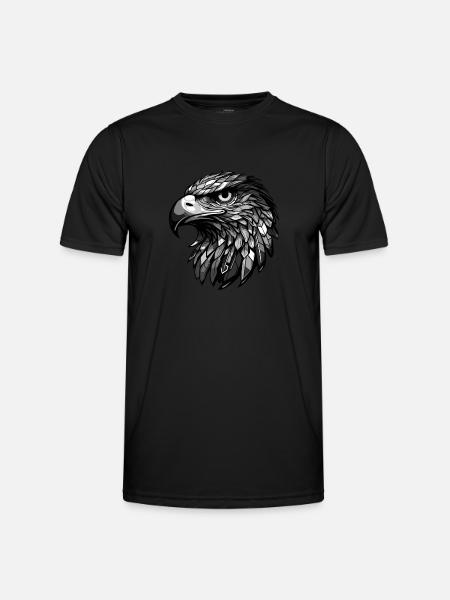 Eagle Portrait Head Animal - Men's Functional T-Shirt - black