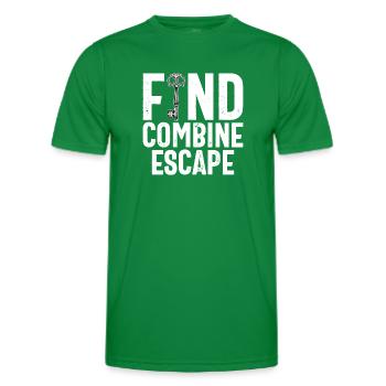 Salle d’évasion - T-shirt sport Homme - vert - Devant - AI Model Male 178 dark (178cm)
