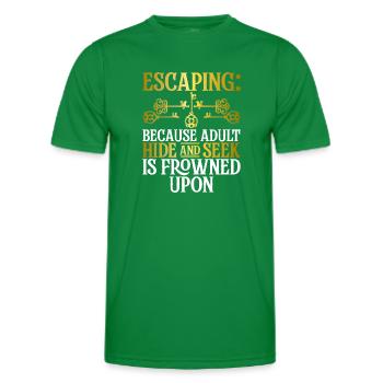 Salle d’évasion - T-shirt sport Homme - vert - Devant - AI Model Male 178 dark (178cm)