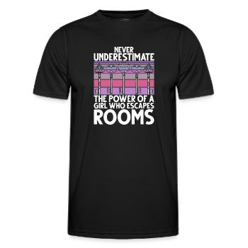 Salle d’évasion - T-shirt sport Homme - noir - Devant - AI Model Male 178 dark (178cm)