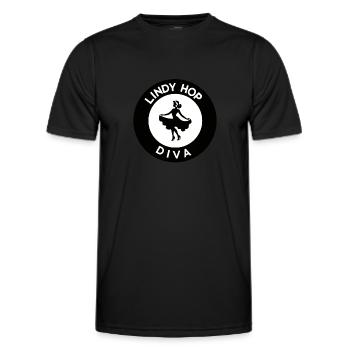 Lindy Hop Leidenschaft Swing Dance - Männer Funktions-T-Shirt - Schwarz - Vorne - AI Model Male 178 dark (178cm)