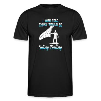 Wingsurfing Foil Wing Wing Boarding Wing Foiling - Männer Funktions-T-Shirt - Schwarz - Vorne - AI Model Male 178 dark (178cm)