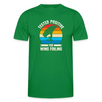 Wingsurfing Foil Wing Wing Boarding Wing Foiling - T-shirt sport Homme - vert - Devant - AI Model Male 178 dark (178cm)