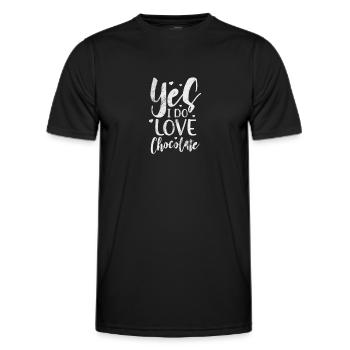 Schokolade - Männer Funktions-T-Shirt - Schwarz - Vorne - AI Model Male 178 dark (178cm)