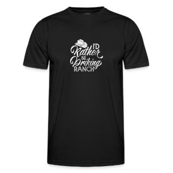 Cow-boy - T-shirt sport Homme - noir - Devant - AI Model Male 178 dark (178cm)