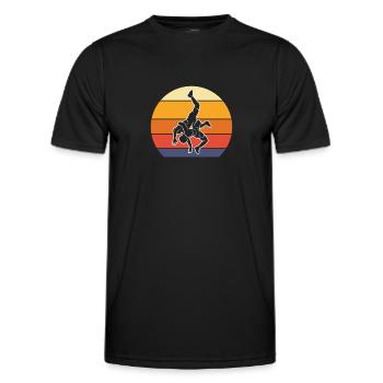 Wrestling Wrestler Fight Wrestling Ringer Gift - Men's Functional T-Shirt - black - Front - AI Model Male 178 dark (178cm)