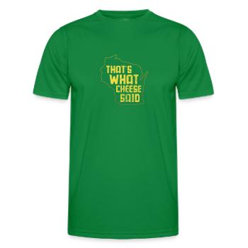 Cheese - Men's Functional T-Shirt - kelly green - Front - AI Model Male 178 dark (178cm)