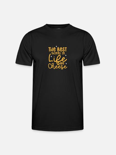 Cheese Cheesecake Food Gift - Men's Functional T-Shirt - black
