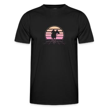 Cowboy Cowboy Boots Western Gift - Men's Functional T-Shirt - black - Front - AI Model Male 178 dark (178cm)