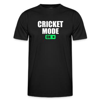 Cricket Mode On - Cricketer Cricket Player Cricket - Männer Funktions-T-Shirt - Schwarz - Vorne - AI Model Male 178 dark (178cm)