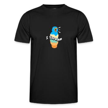 Eiscreme Eis Eiskrem Ice Cream Sommer Geschenk - Männer Funktions-T-Shirt - Schwarz - Vorne - AI Model Male 178 dark (178cm)