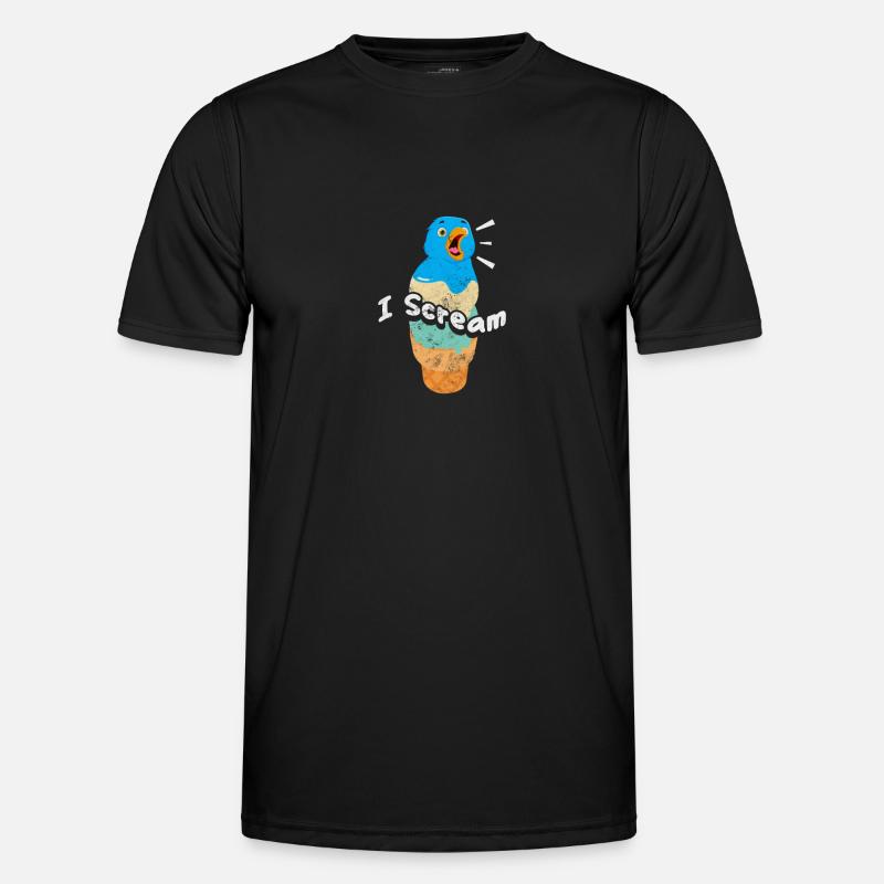 Eiscreme - Männer Funktions-T-Shirt - Schwarz