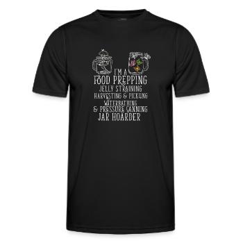 Pot Hoarder Homesteady Citation Confiture Maker Nourriture - T-shirt sport Homme - noir - Devant - AI Model Male 178 dark (178cm)