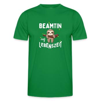 Fonctionnaire à vie - T-shirt sport Homme - vert - Devant - AI Model Male 178 dark (178cm)