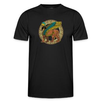 Assyria Lamassu Deity Babylon Mythology - Men's Functional T-Shirt - black - Front - AI Model Male 178 dark (178cm)