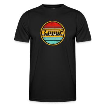 Dragon Boat 5 - Men's Functional T-Shirt - black - Front - AI Model Male 178 dark (178cm)