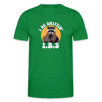 IBS Awareness Raccoon I Be Shittin Toilet Joke - Männer Funktions-T-Shirt - Kelly Green - Vorne - AI Model Male 178 dark (178cm)