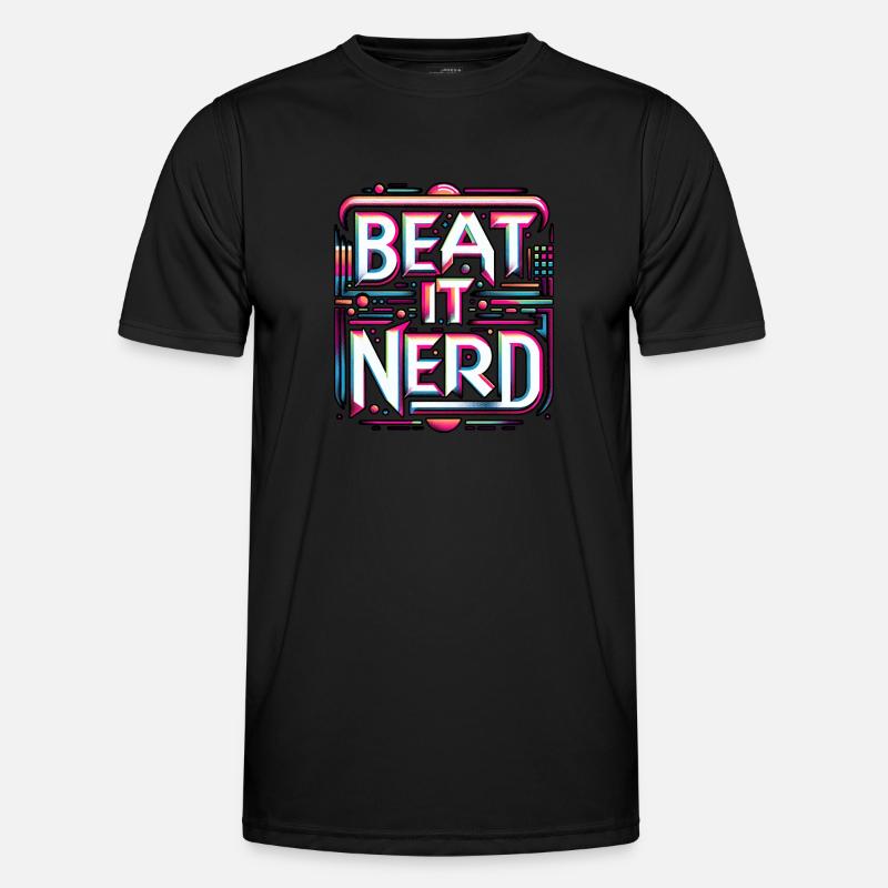 Beat it Nerd 10 - Männer Funktions-T-Shirt - Schwarz